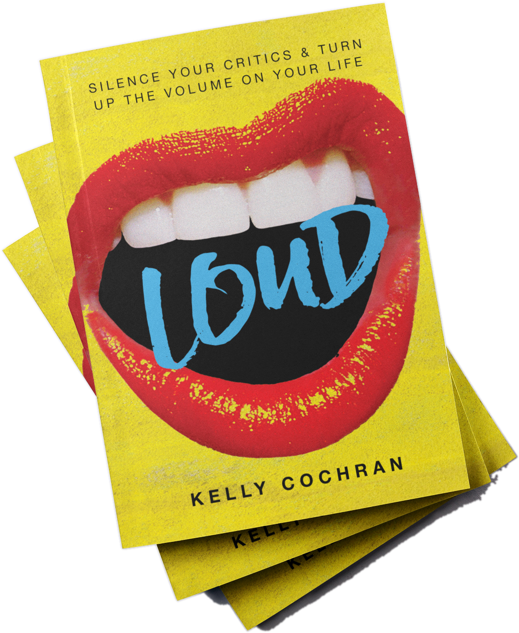 A stack of LOUD books by Kelly Cochran